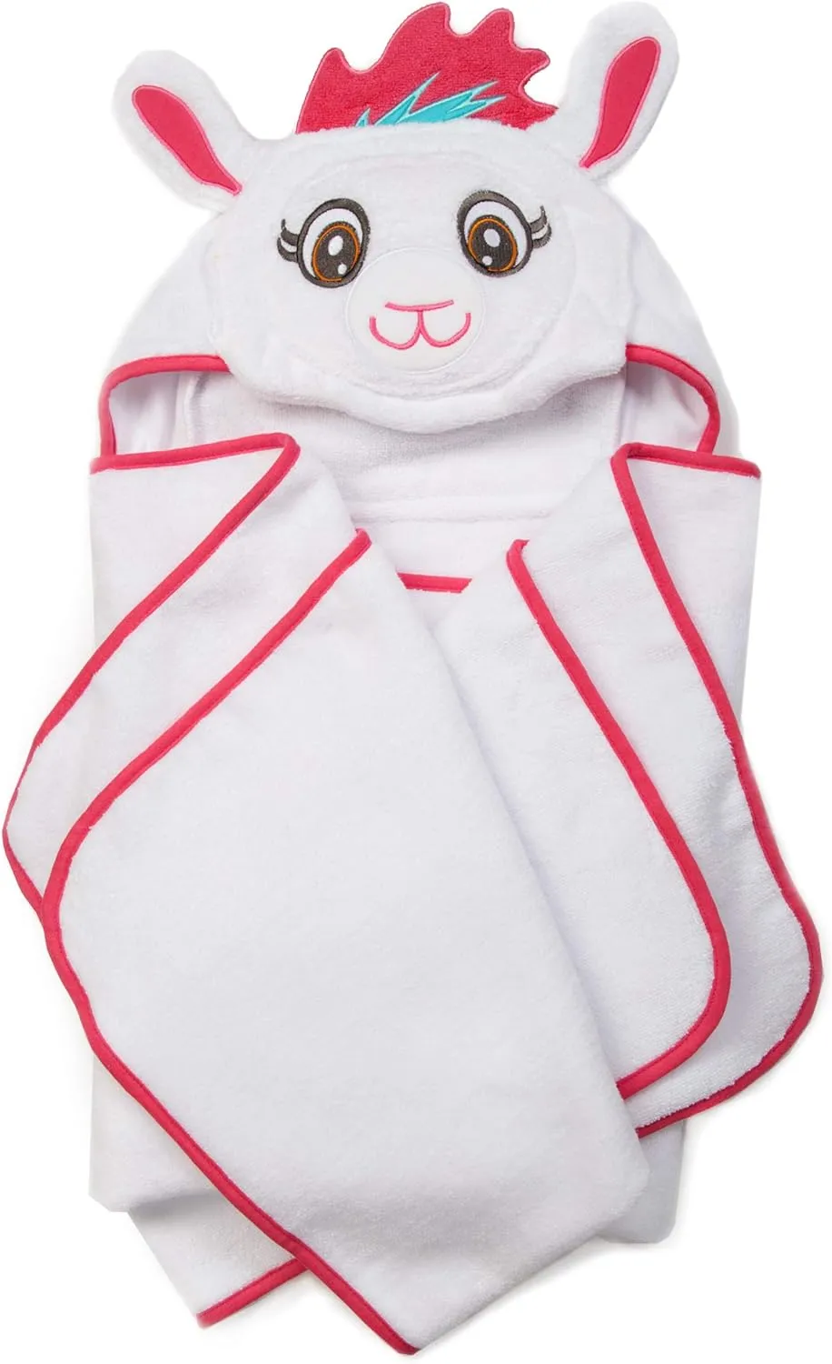Little Tinkers World Premium Hooded Towels for Kids | Beach Or Bath Towel | Llama Design | Ultra Soft and Extra Large | 100% Cotton Childrens Swimming/Bath Towel with Hood for Girls and Boys