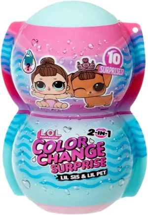 L.O.L. Surprise! Me & My Lil Sis & Lil Pet Color Change Surprise™ with 10 Surprises - Great Gift for Kids Ages 4 