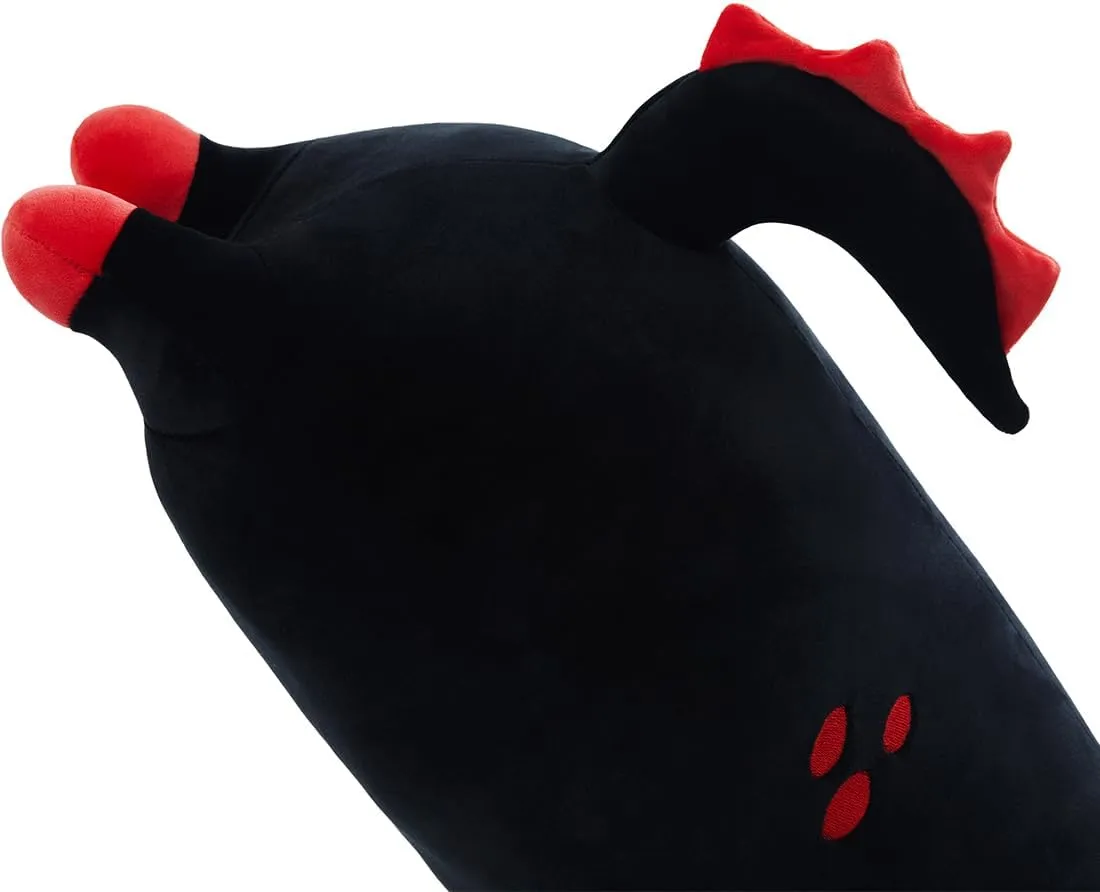 Long Axolotl Plush Toy Body Pillow, 35” Cute Axolotl Stuffed Animals Kawaii Soft Plushies, Axolotl Plush Doll Gift for Girls Boys, Black