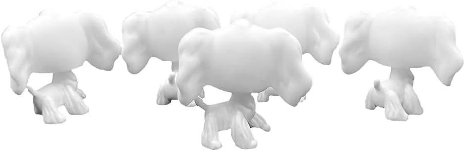 LPSCB 5pcs Cocker Spaniel Dog White Base for Pet Shop Custom DIY Paint Design Your Pet