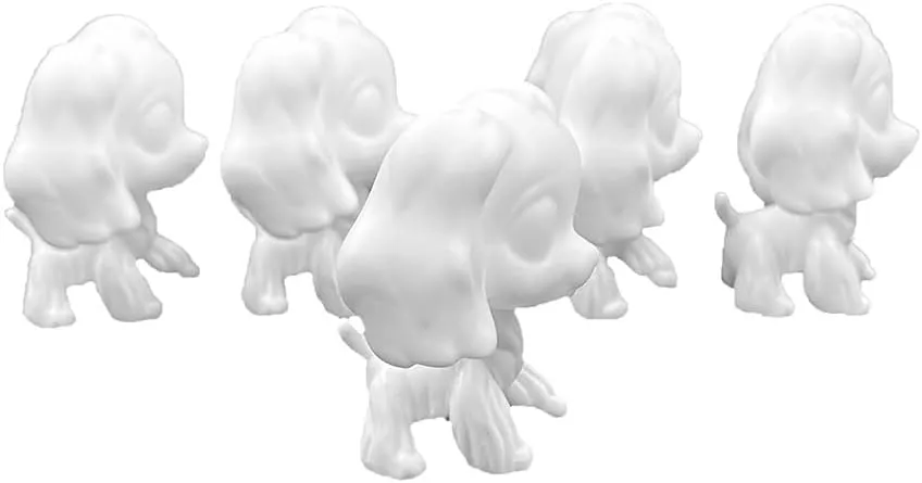 LPSCB 5pcs Cocker Spaniel Dog White Base for Pet Shop Custom DIY Paint Design Your Pet