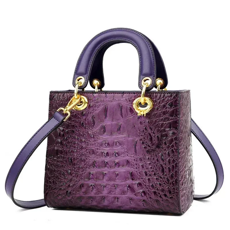 Luxury Brand Designer Leather Shoulder Bag for Women Hand Bags Crocodile Purses Ladies Messenger Handbag Totes