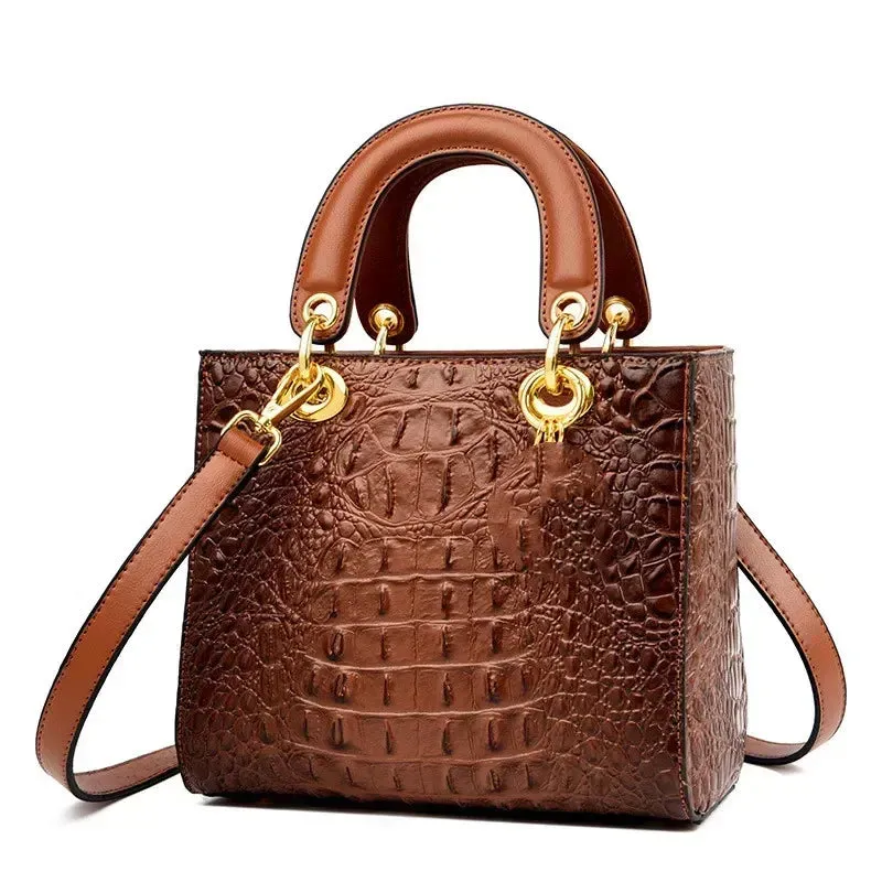 Luxury Brand Designer Leather Shoulder Bag for Women Hand Bags Crocodile Purses Ladies Messenger Handbag Totes