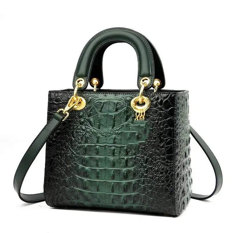 Luxury Brand Designer Leather Shoulder Bag for Women Hand Bags Crocodile Purses Ladies Messenger Handbag Totes