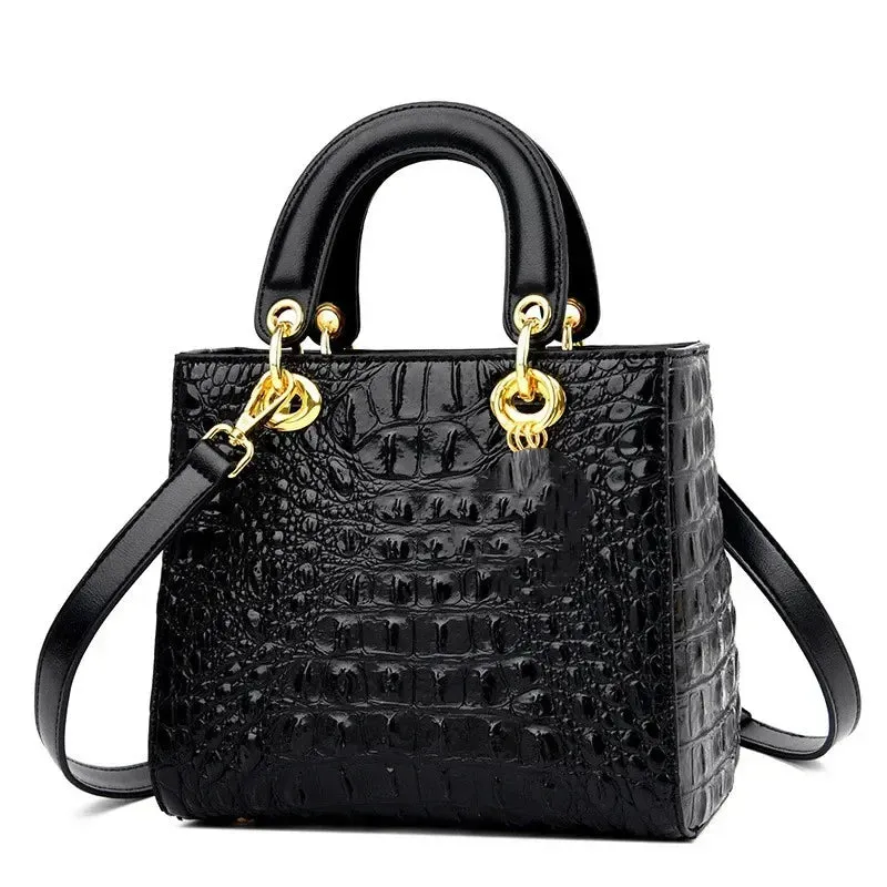 Luxury Brand Designer Leather Shoulder Bag for Women Hand Bags Crocodile Purses Ladies Messenger Handbag Totes