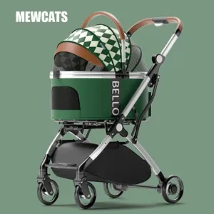 Luxury Detachable Cat Carrier 6 Color Rolling Stroller