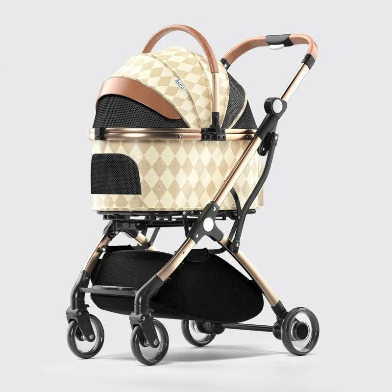 Luxury Detachable Cat Carrier 6 Color Rolling Stroller