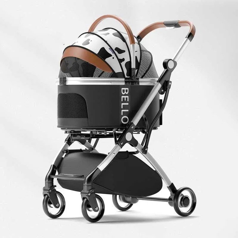 Luxury Detachable Cat Carrier 6 Color Rolling Stroller