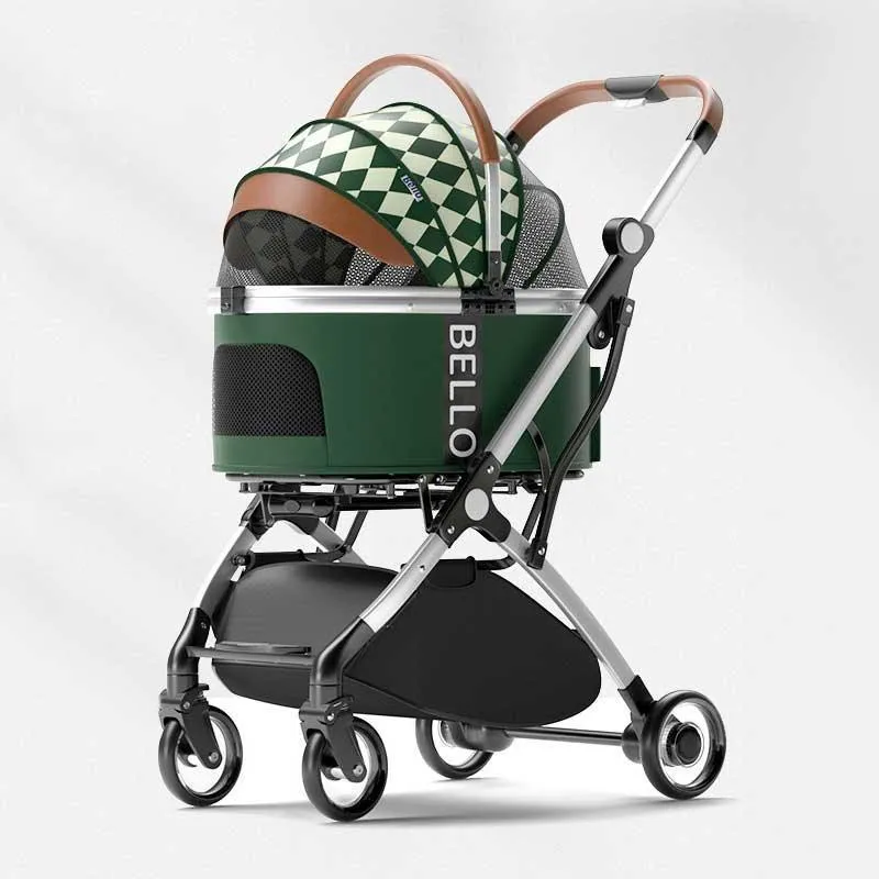 Luxury Detachable Cat Carrier 6 Color Rolling Stroller