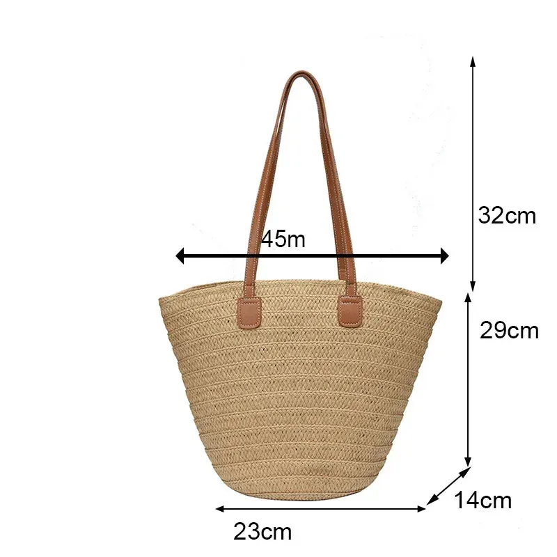 Luxury Straw Woven Basket Tote