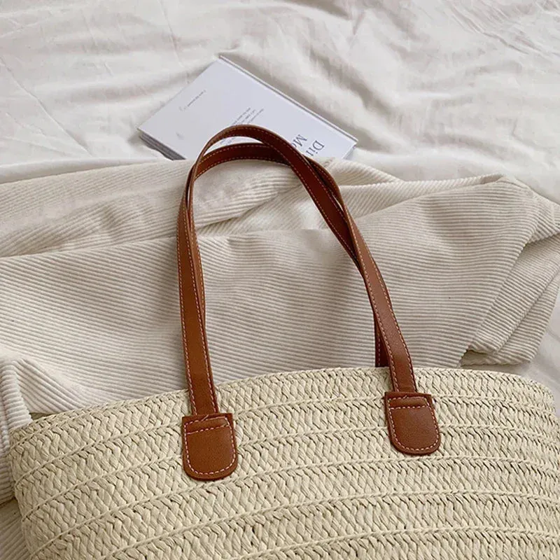 Luxury Straw Woven Basket Tote