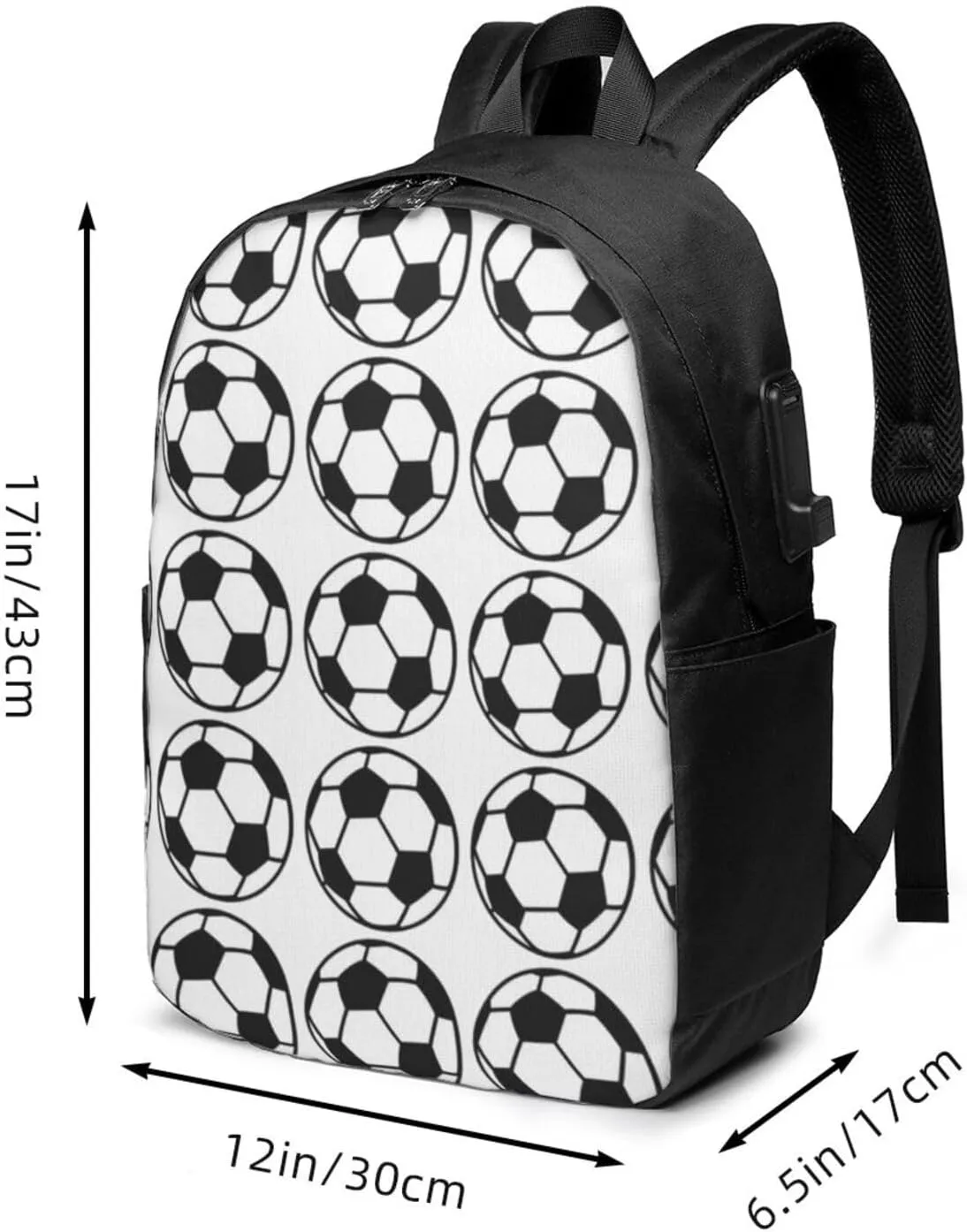 M-essi simple large capacity backpack, the whole bag is stylish and lightweight, the main bag is large enough Black