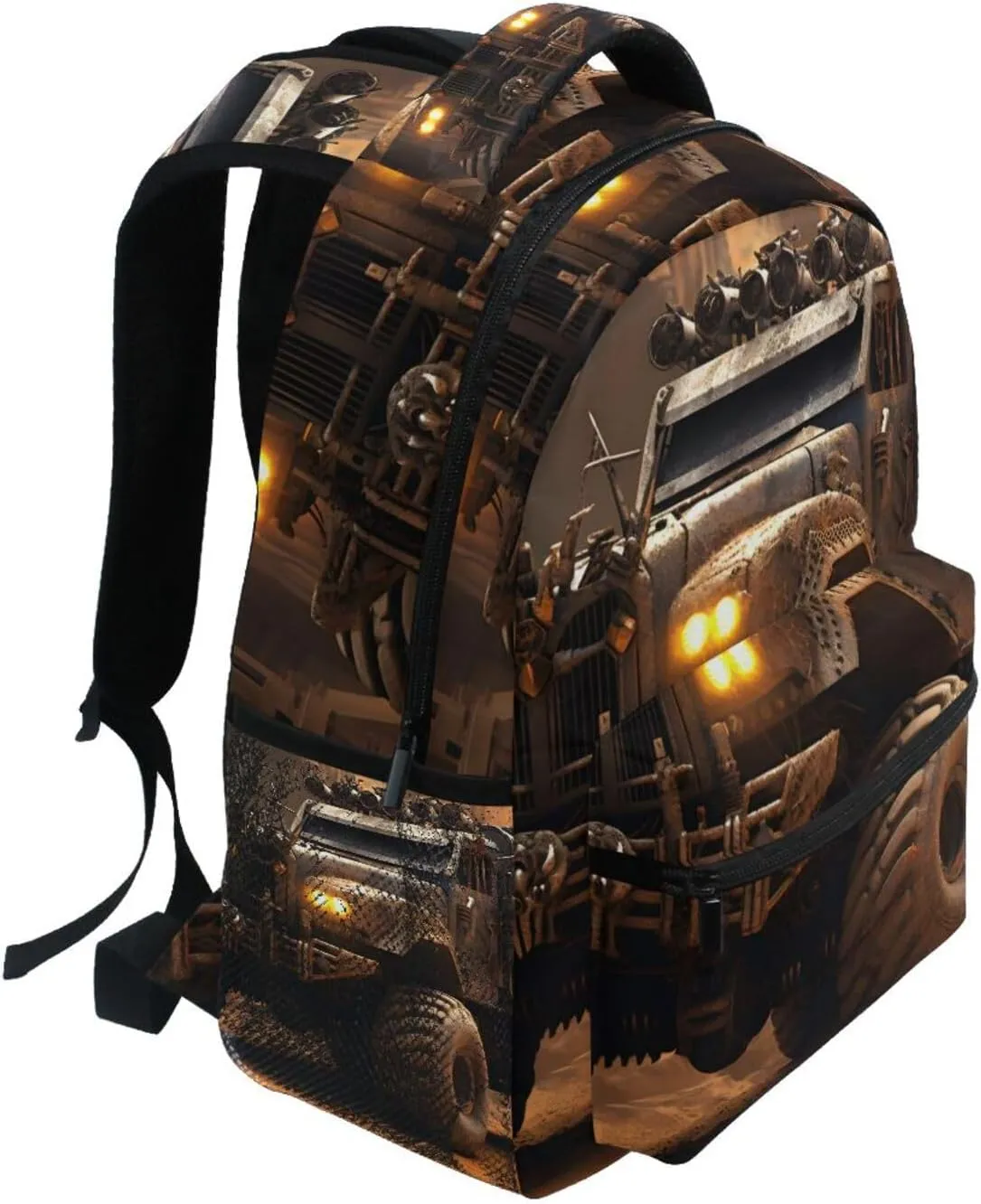 Mad Monster Truck Dirt Backpack Daypack Shoulder Bag Book Bag Lightweight Back Pack 11.4 ×16 In