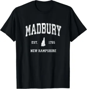 Madbury New Hampshire NH Vintage Athletic Sports Design T-Shirt
