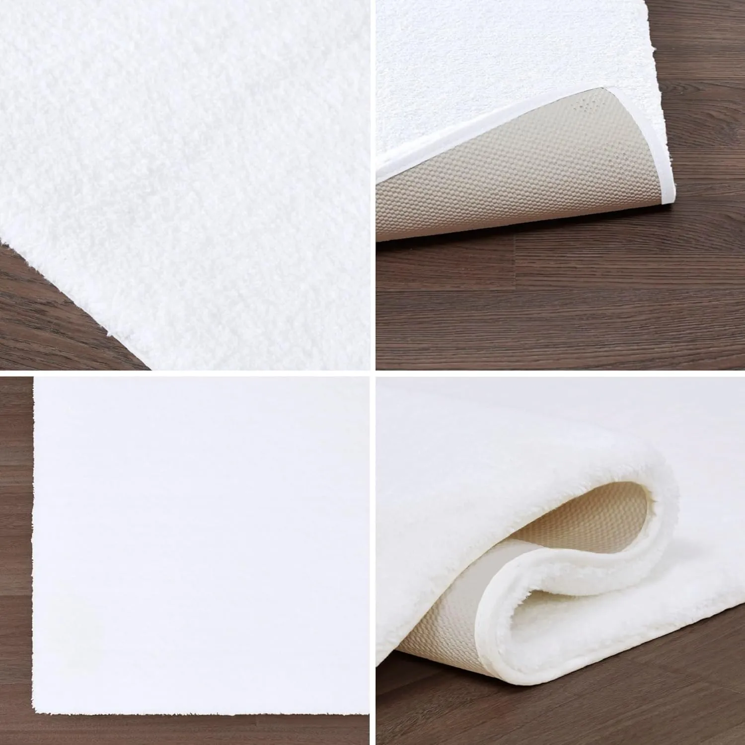 Madison Park Signature Marshmallow Bathroom Rug Non Slip, Luxrurious Plush Bath Mat, Absorbent, Quick Dry, Spa Design Bath Room Décor, 20x24, White
