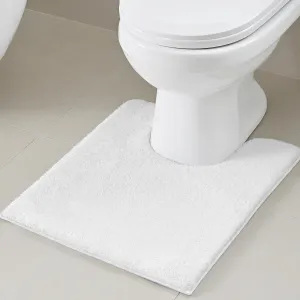 Madison Park Signature Marshmallow Bathroom Rug Non Slip, Luxrurious Plush Bath Mat, Absorbent, Quick Dry, Spa Design Bath Room Décor, 20x24, White