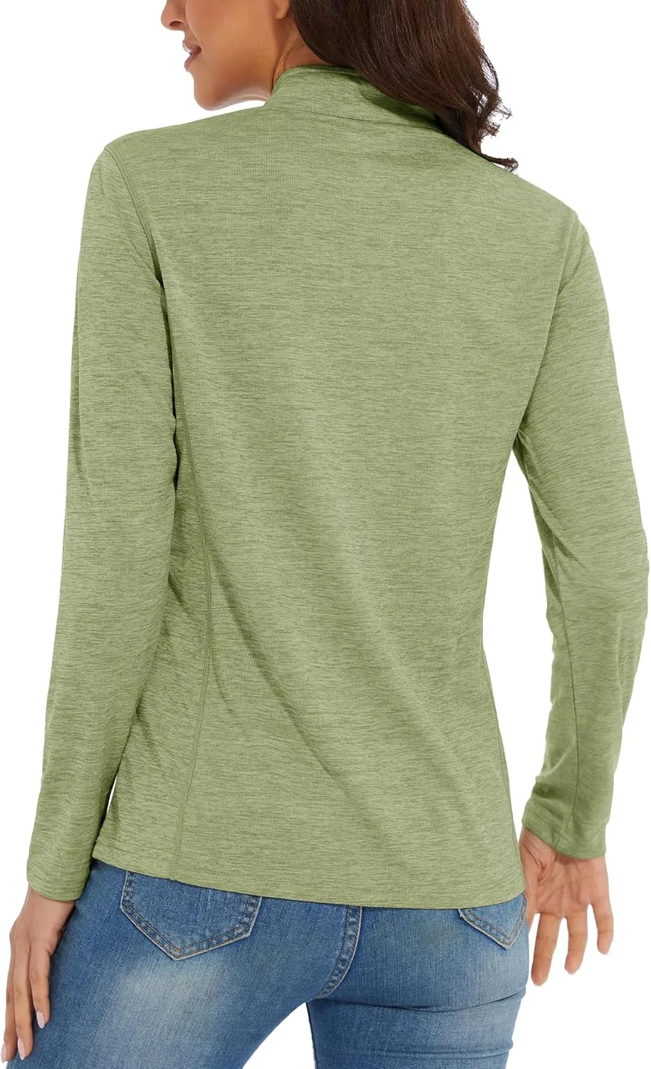 MAGCOMSEN Women's 1/4 Zip Shirts UPF 50  Sun Protection Pullover Long Sleeve Quick Dry Workout Hiking Athletic Shirts