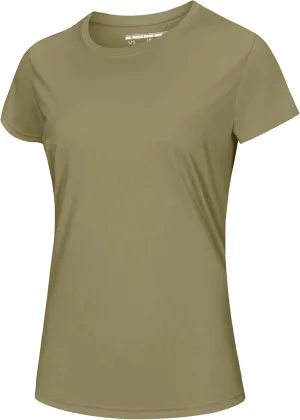 MAGCOMSEN Women's Short Sleeve T-Shirts UPF 50  Sun Protection Quick Dry Athletic Running Workout Rash Guard Tops