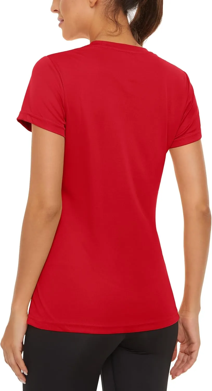 MAGCOMSEN Women's Short Sleeve T-Shirts UPF 50  Sun Protection Quick Dry Athletic Running Workout Rash Guard Tops