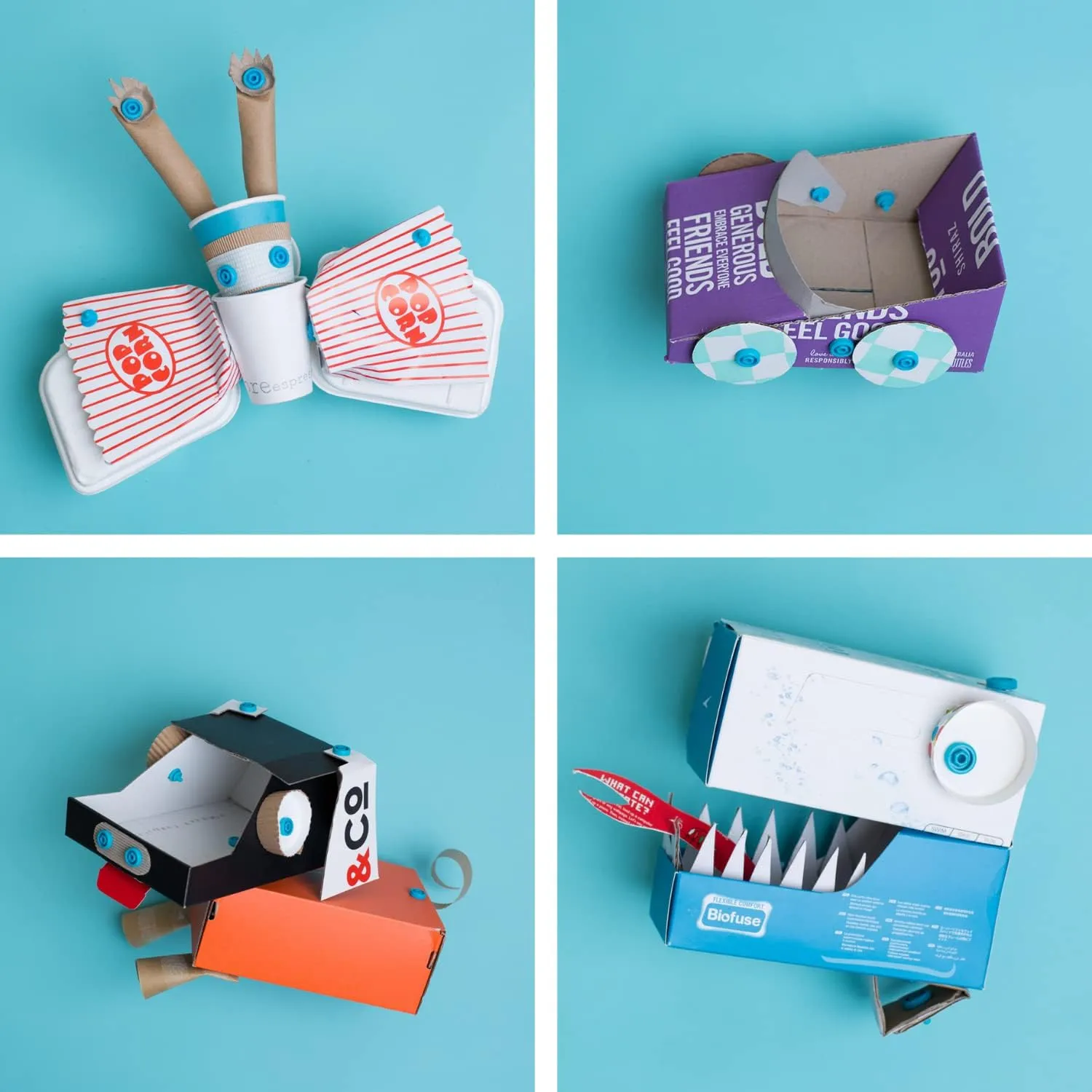 Makedo SCRU  120 | Top Up Your Toolbox! 120 Piece Set | Connect 4 to 6 Layers of Cardboard | STEM and STEAM Educational Toys for Kids | at Home Play and Classroom Learning