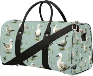 Mallard Ducks Pattern Travel Duffel Bag for Women Men Waterproof Foldable Overnight Weekender Bag Large Capacity Sports Gym Bag