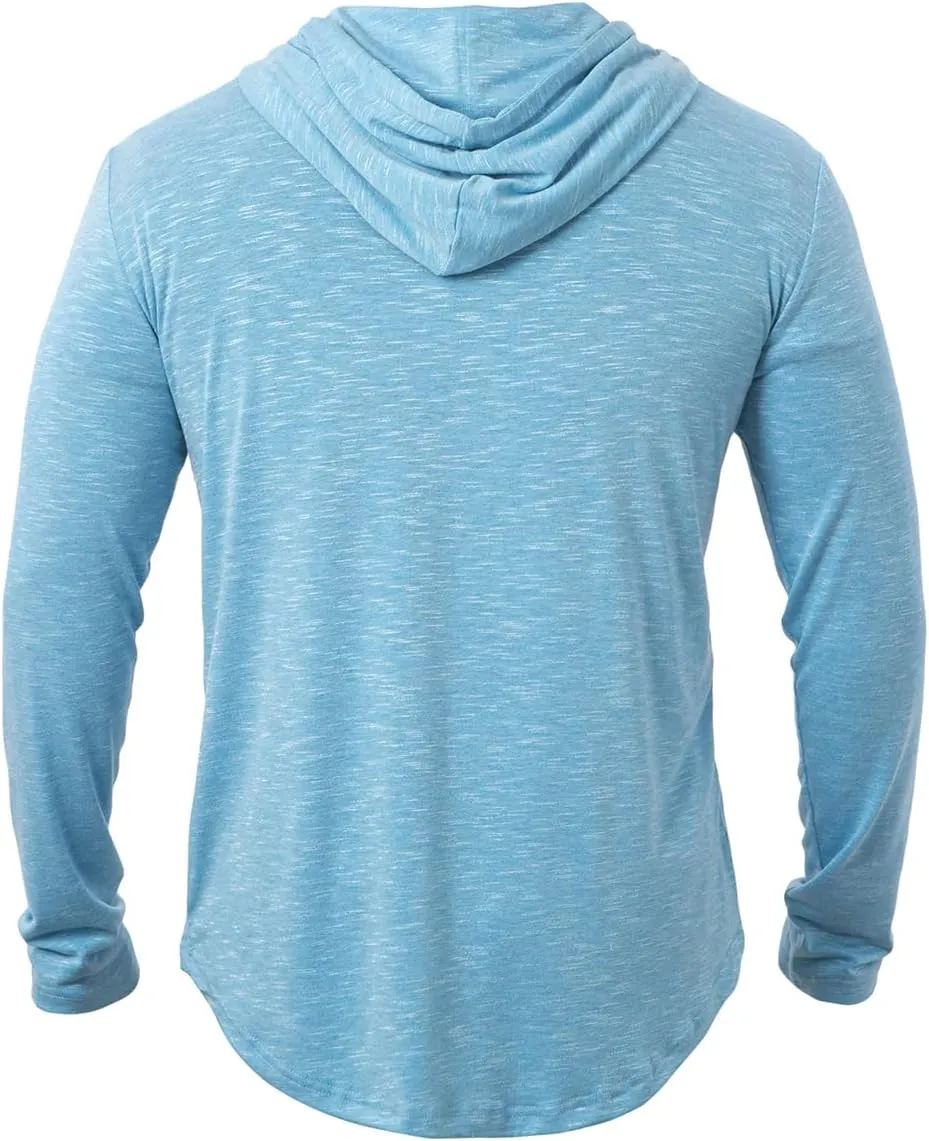 MANSDOUR Men's Athletic Hooded Shirts Long Sleeve Workout Sport Hoodie Casual Running T Shirt Quick Dry Pullover Top