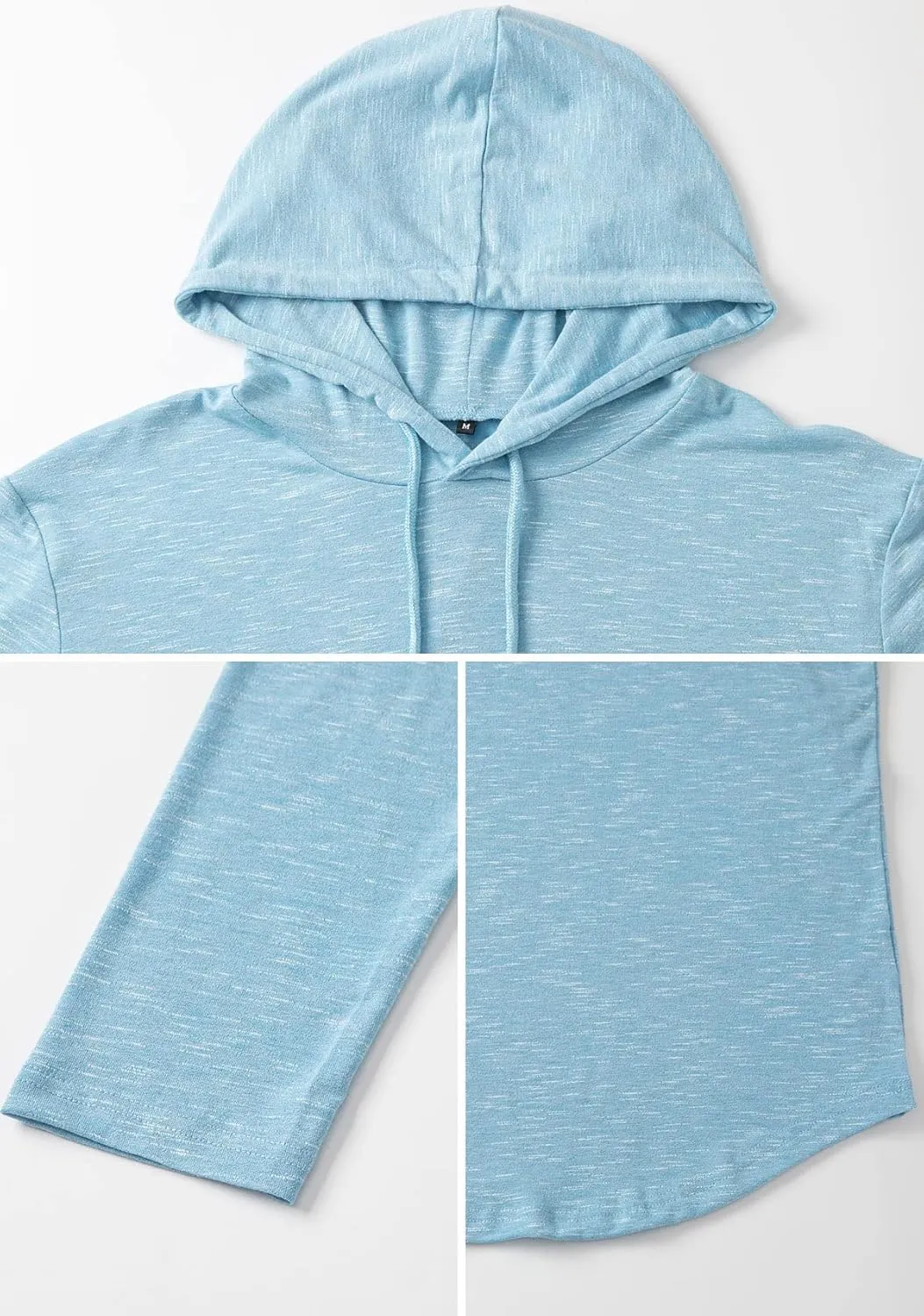 MANSDOUR Men's Athletic Hooded Shirts Long Sleeve Workout Sport Hoodie Casual Running T Shirt Quick Dry Pullover Top