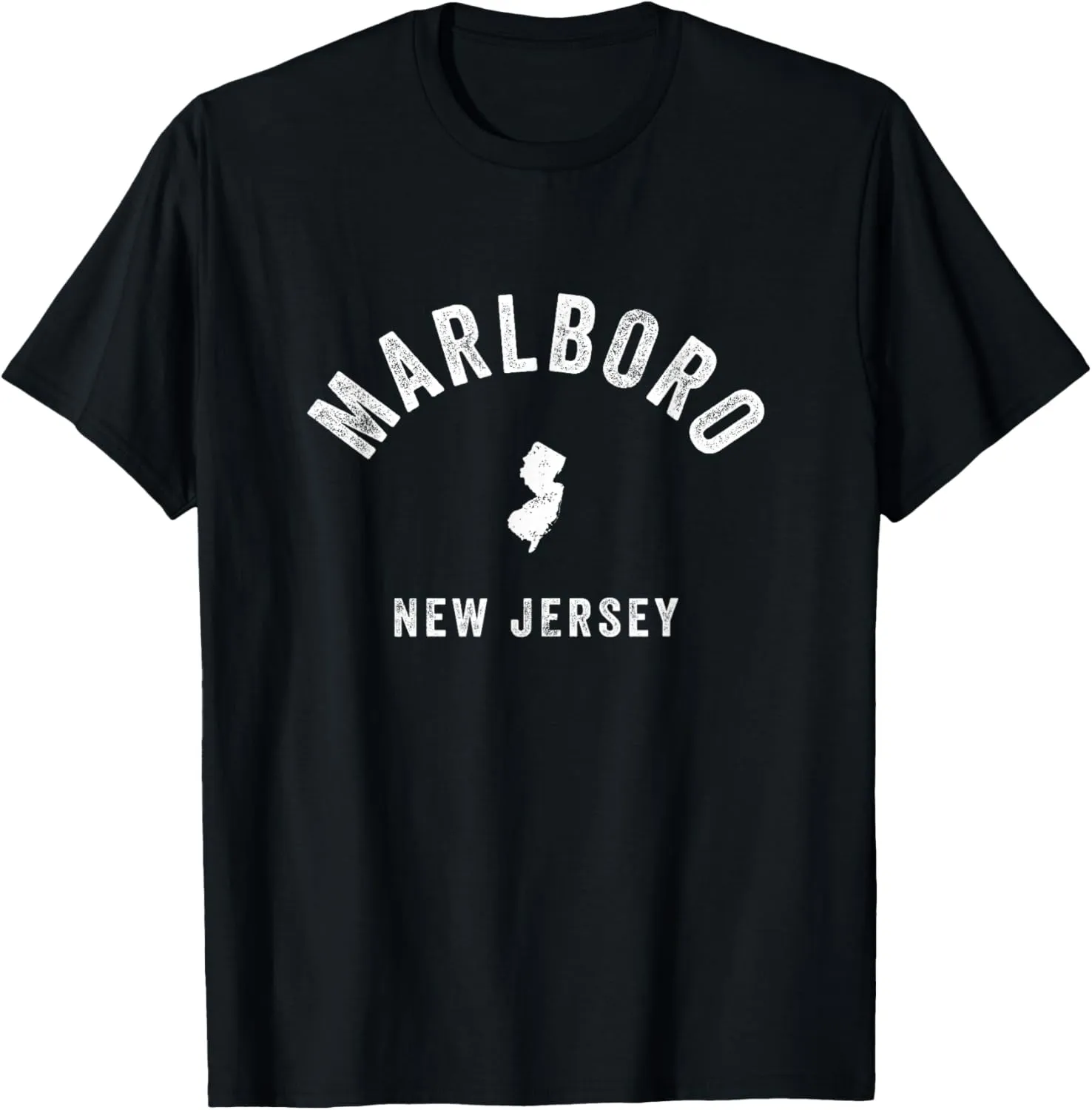 Marlboro New Jersey NJ Vintage 70s Athletic Sports Design T-Shirt