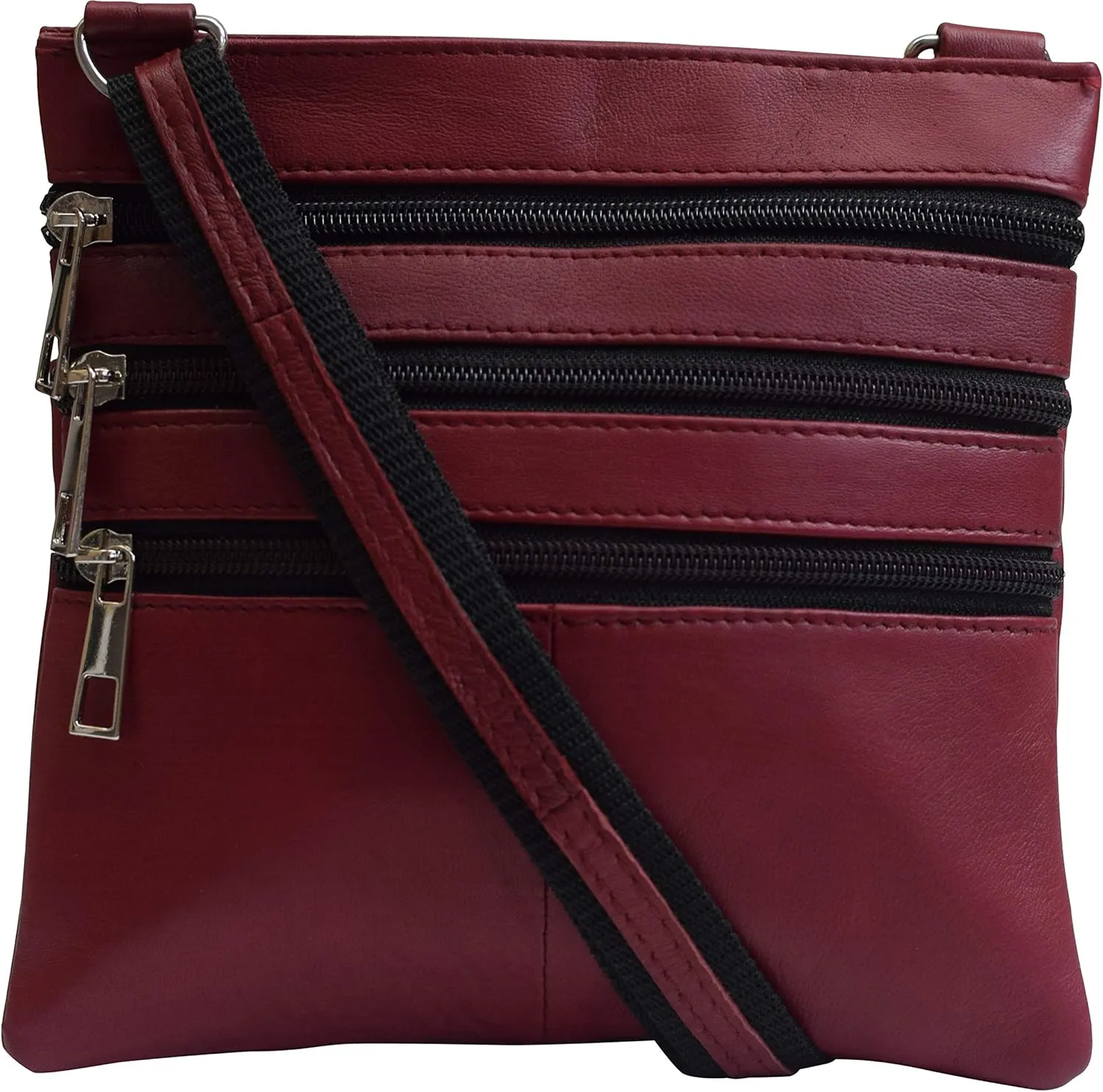 MARSHAL Ladies Genuine Leather Multi-Pocket Shoulder Bag Purse for Womens Colors!!!