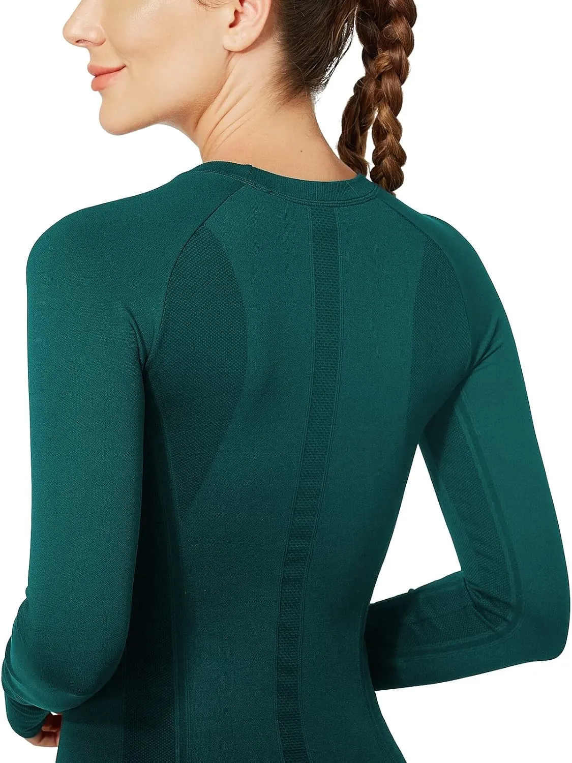 MathCat Workout Shirts for Women Long Sleeve, Workout Tops for Women, Quick Dry Gym Athletic Tops，Seamless Yoga Shirts