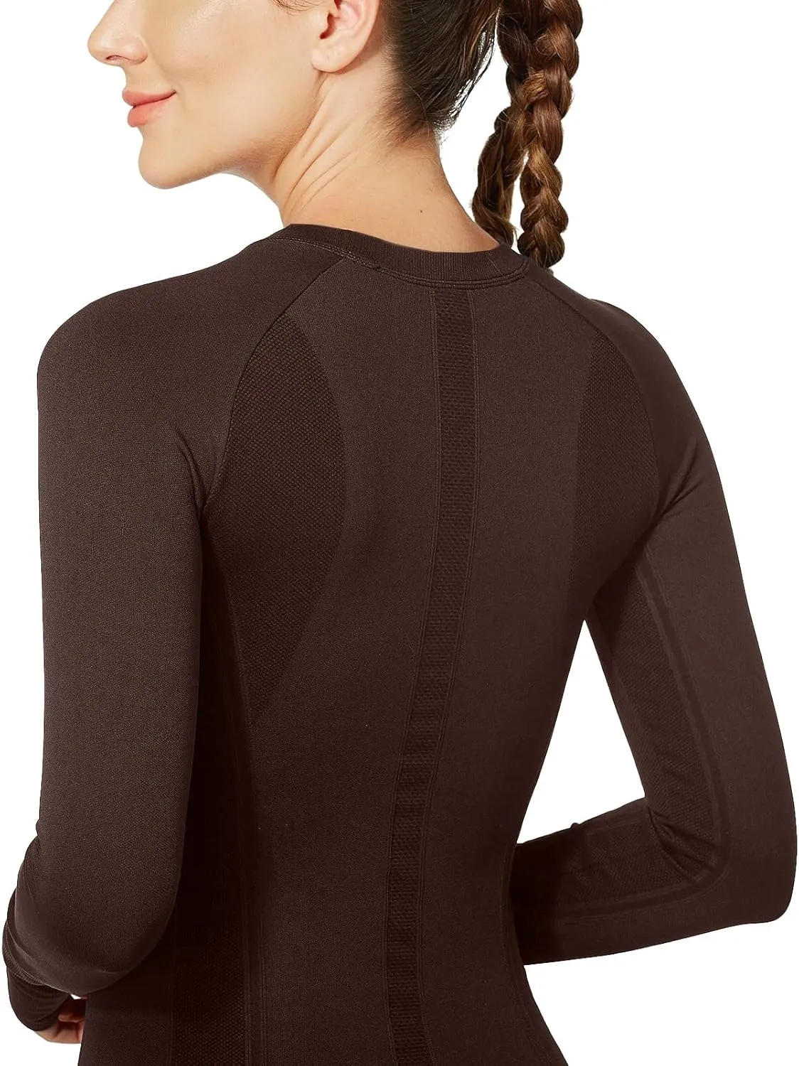MathCat Workout Shirts for Women Long Sleeve, Workout Tops for Women, Quick Dry Gym Athletic Tops，Seamless Yoga Shirts
