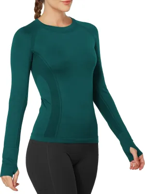 MathCat Workout Shirts for Women Long Sleeve, Workout Tops for Women, Quick Dry Gym Athletic Tops，Seamless Yoga Shirts