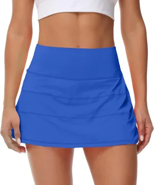 MCEDAR Pleated Tennis Skirt for Women with Pockets Women's High Waisted Athletic Golf Skorts Skirts Running Workout Shorts
