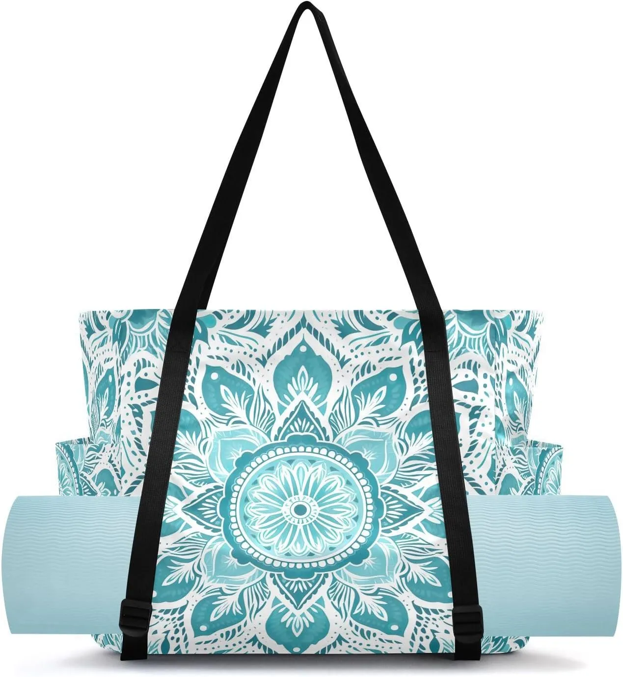 MCHIVER Yoga Bag for Women Men Large Yoga Mat Bag with Adjustable Strap Workout Bags Totes for Pilates Yoga Travel