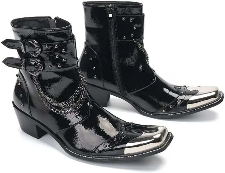 Men Ankle Boots Holiday Office Club For Business Pure Genuine Leather The First Layer Of Cowhide