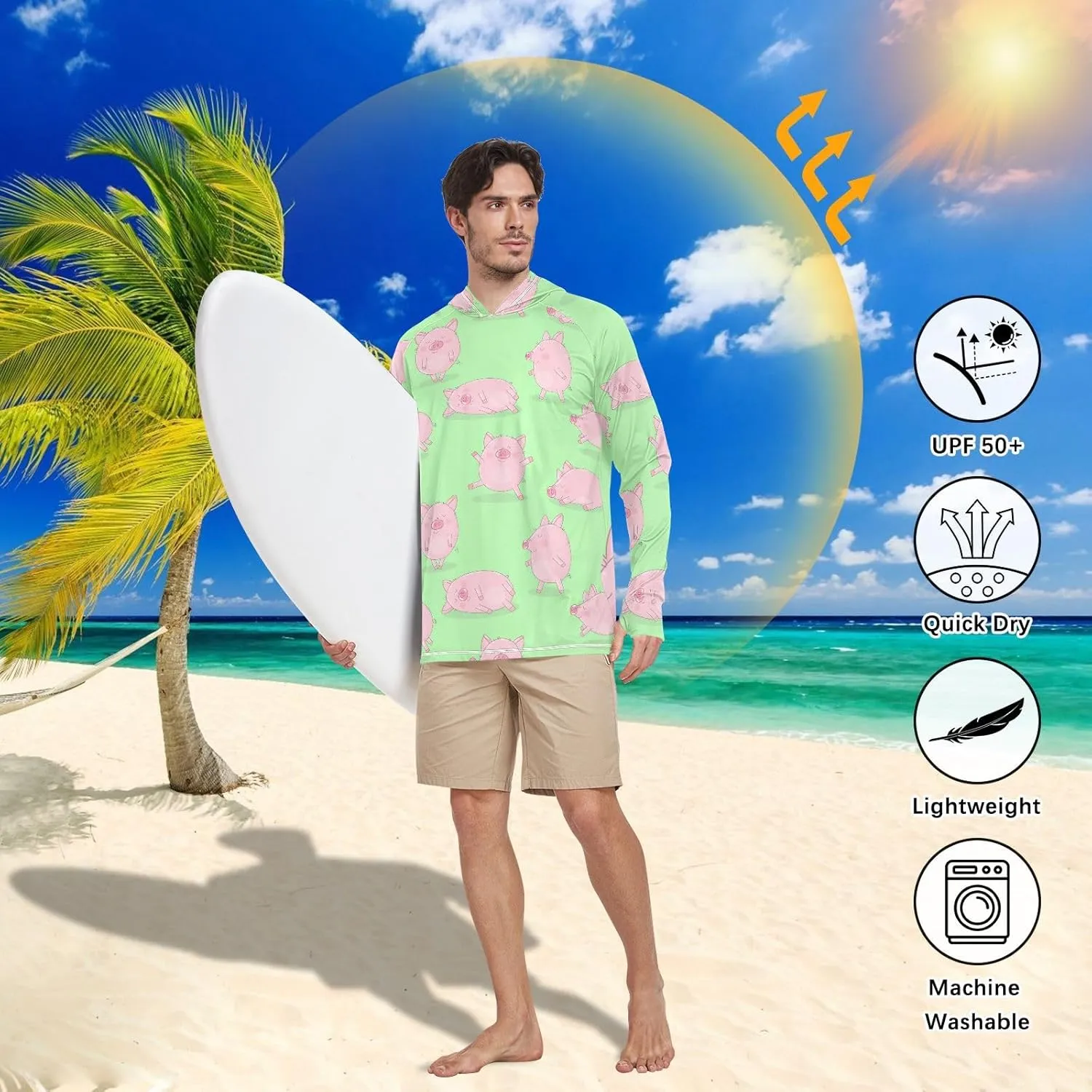 Men Sunscreen Hoodie Cool Sun Protection Sunscreen Hoodie (S-XXL)