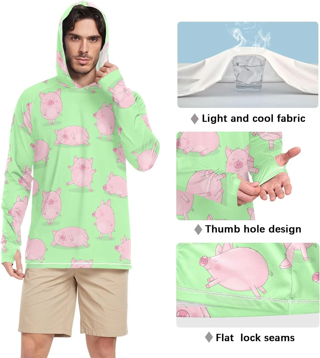 Men Sunscreen Hoodie Cool Sun Protection Sunscreen Hoodie (S-XXL)