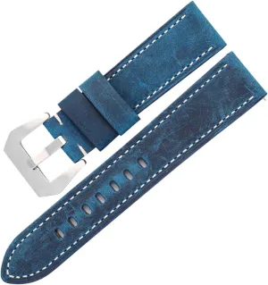 Men Watch Leather Straps 20 22 24mm Vintage Matte Leather Watch Band Strap Women Stainless Steel Buckl