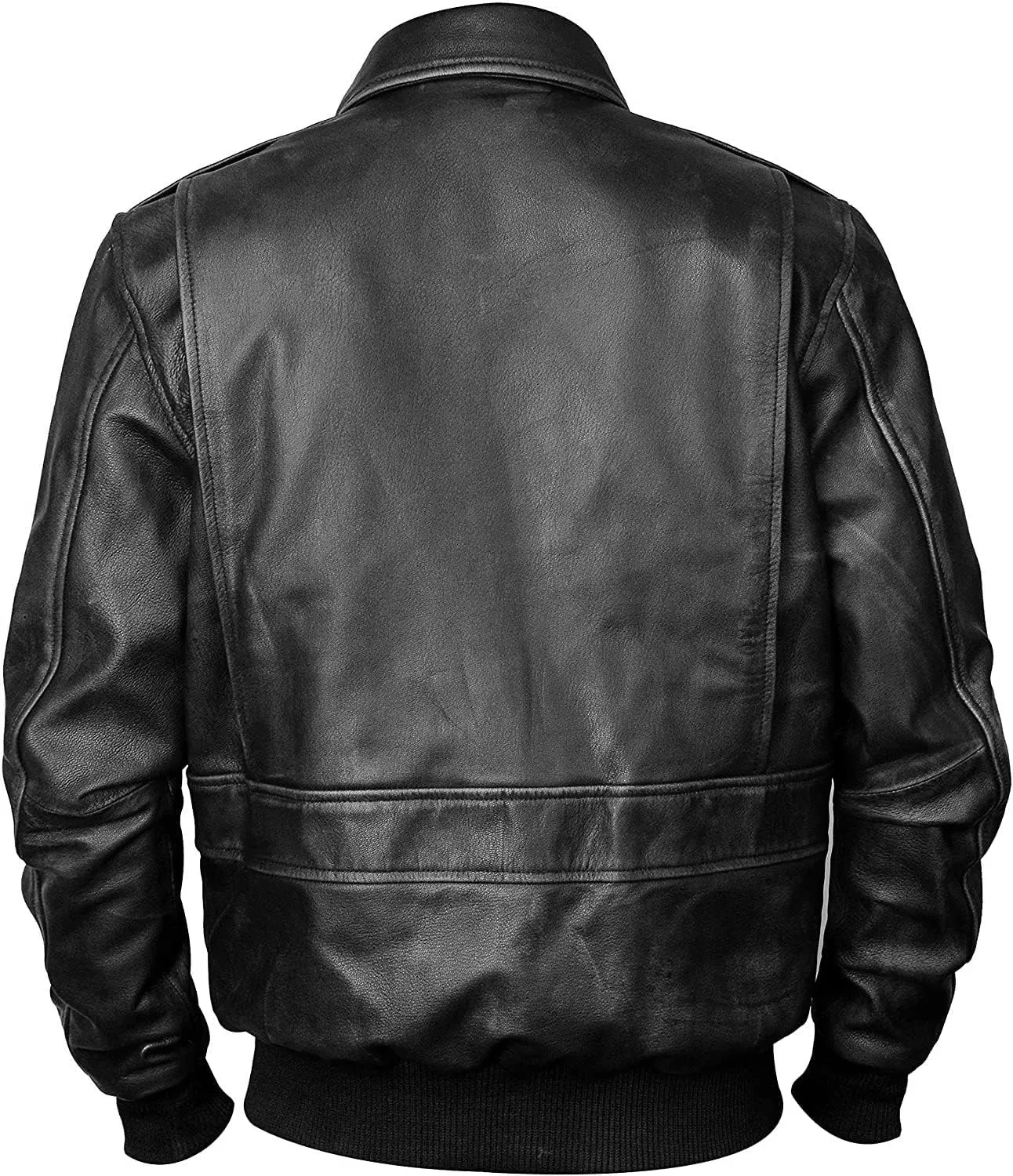 Mens A2 Leather Aviator Air Force Flight Bomber WW2 Pilot Brown Motorcycle Jacket
