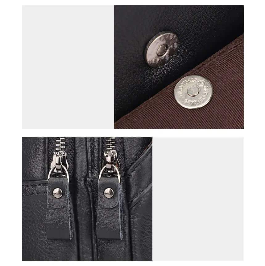Men's Black Leather Crossbody Sling Bag | Stylish & Functional