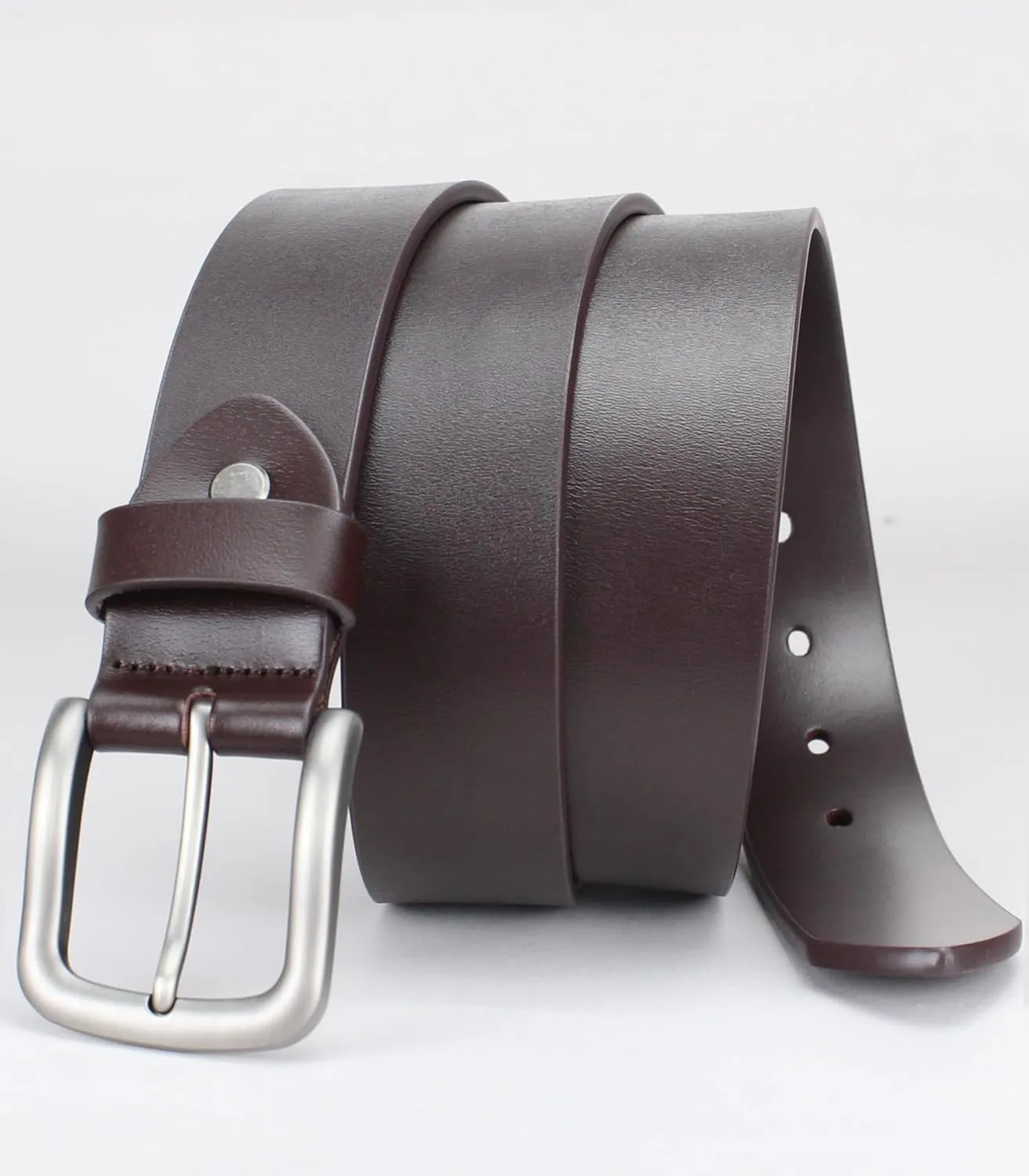 Men's Casual Genuine Leather Dress Belt for Jeans