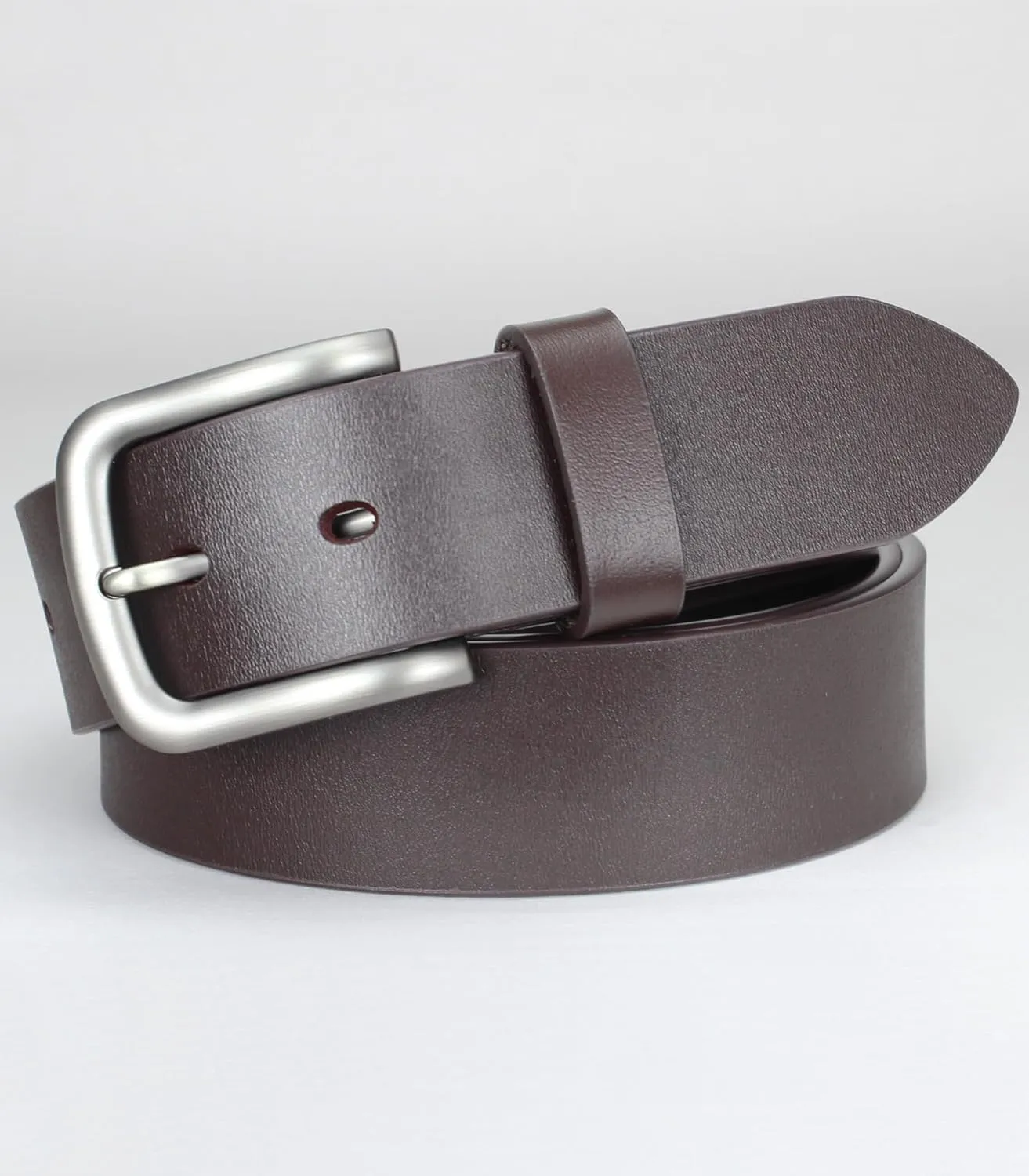 Men's Casual Genuine Leather Dress Belt for Jeans