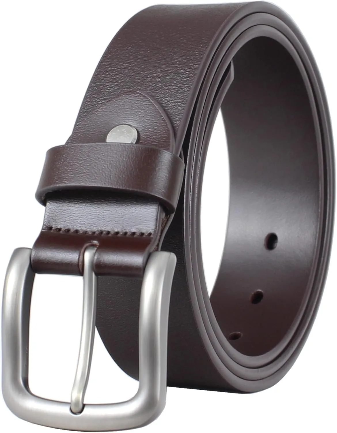 Men's Casual Genuine Leather Dress Belt for Jeans