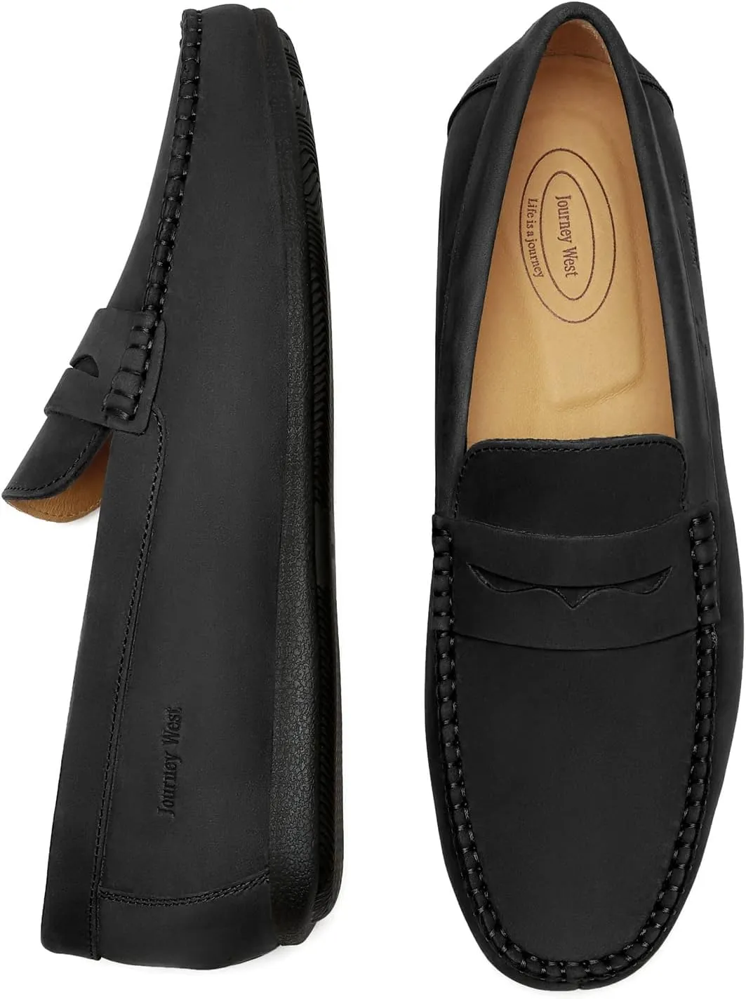 Mens Casual Loafer Shoes Genuine Leather Driver Driving Style Moccasins Classic Comfortable Slip On Penny Loafers for Men