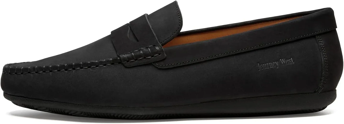 Mens Casual Loafer Shoes Genuine Leather Driver Driving Style Moccasins Classic Comfortable Slip On Penny Loafers for Men