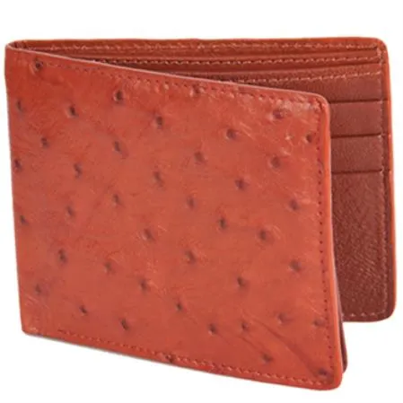 Men's Genuine Exotic Animal Skin Carteras Avestruz Men's Wallet – Miel