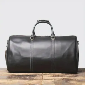 Men's Genuine Leather Tote Travel Bag