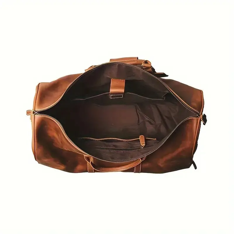 Men's Genuine Leather Tote Travel Bag