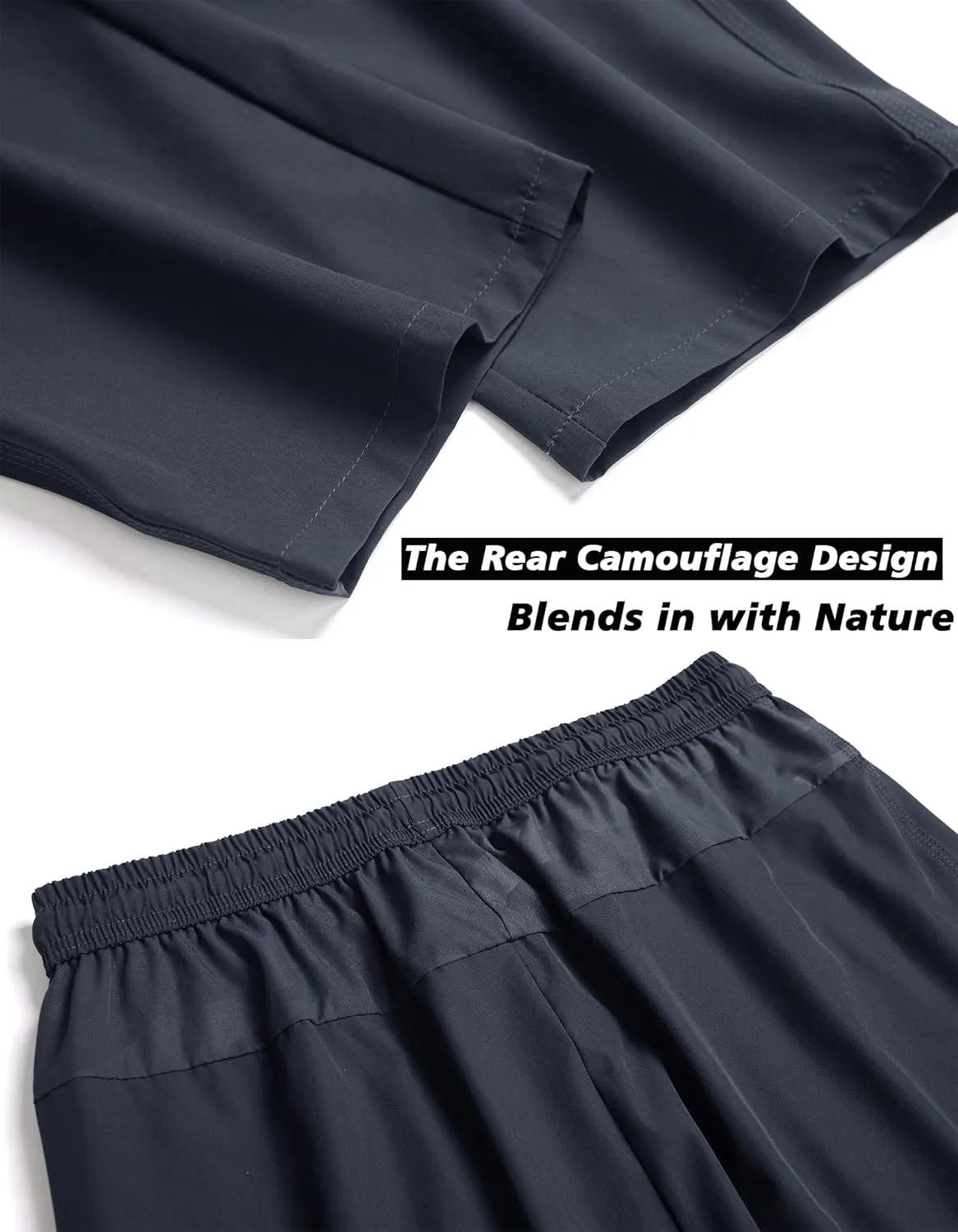 Men's Lightweight Quick Dry Hiking Running Pants Outdoor Sports Breathable Zipper Pockets Athletic Work Pants