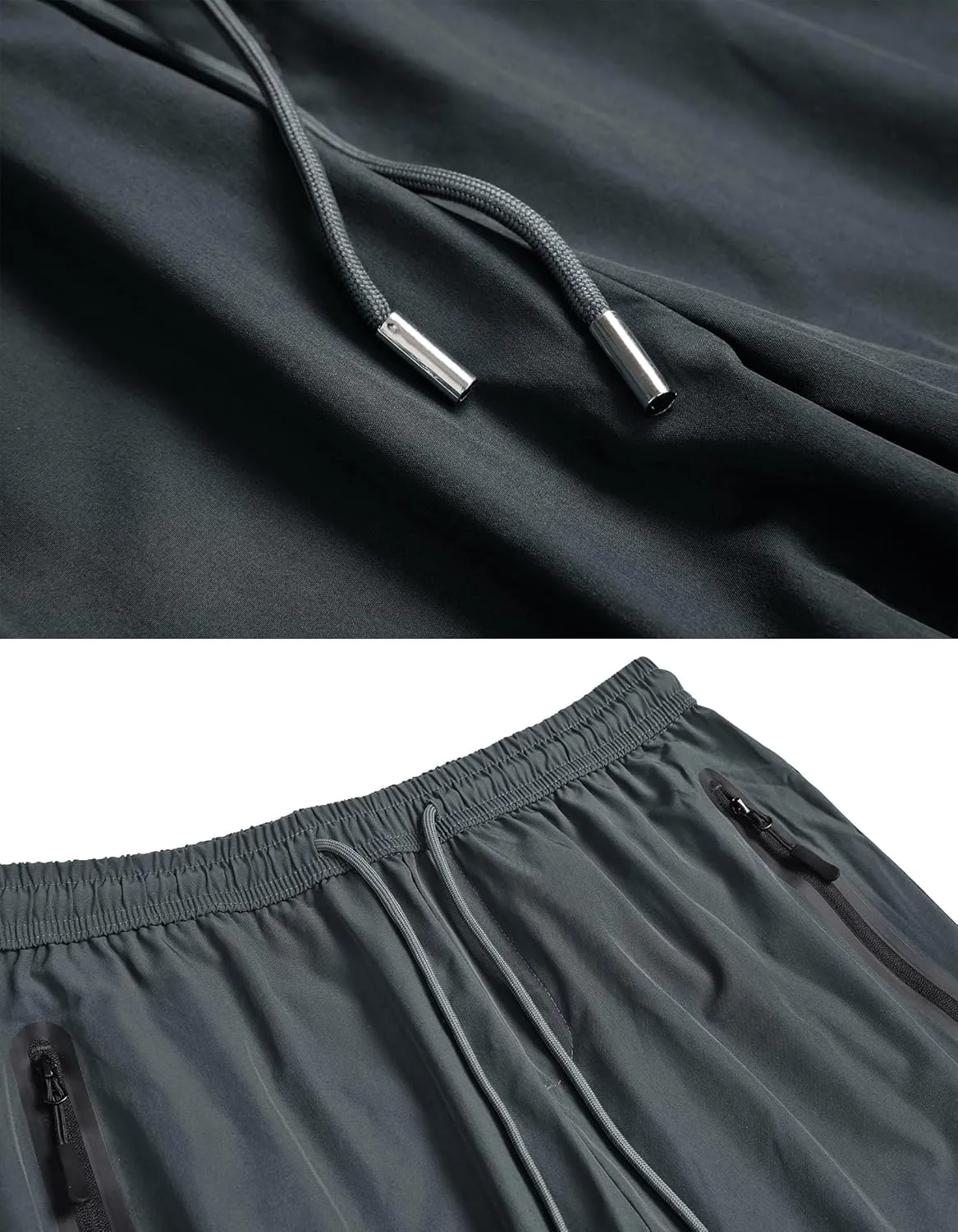 Men's Lightweight Quick Dry Hiking Running Pants Outdoor Sports Breathable Zipper Pockets Athletic Work Pants